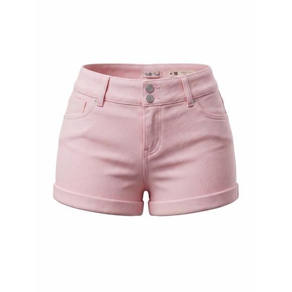 Indigo Rein Pants - Indigo Rein Forever Orange  Denim Cuffed Shorts Juniors 13 32"W 2" Inseam